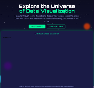 Space Theme Landing Page Idea
