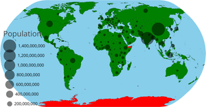 Circles on a map
