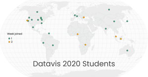 Locations of Datavis 2020 Students