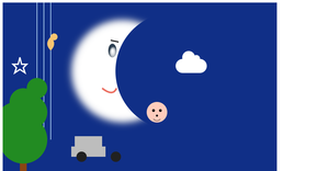 Fork of A smiley moon with star and cloud