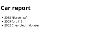 cars report