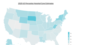 US Hospital Care per capita spending Estimates 2020