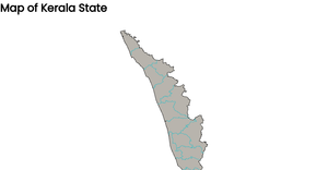 ICE-8 state Map of Kerala (Country: India)