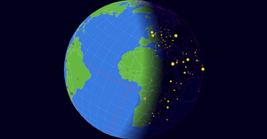 Spinning Globe with capitals