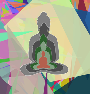 Fork of Fork of Fork of Fork of Fork of Buddha in colors -overlapping Buddha