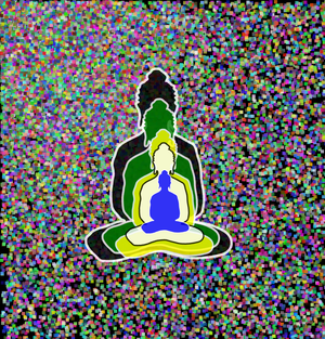 Fork of Buddha in colors
