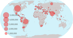 Circles on a map