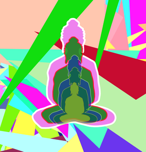 Fork of Fork of Fork of Fork of Fork of Fork of Buddha in colors -overlapping Buddha