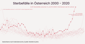 Sterbefälle in Österreich 2000 - 2020
