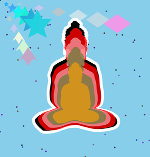 Fork of Fork of Fork of Fork of Fork of Buddha in colors -overlapping Buddha