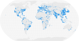 Points on a World Map