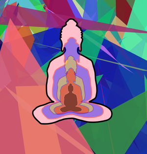 Fork of forking budha into 5 -overlapping Buddha