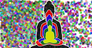 Fork of Fork of Fork of Buddha image in random circles - 2
