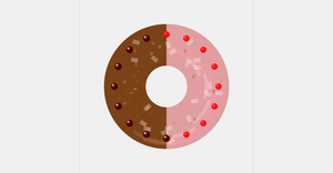 Fork of Donut with nuts and cherries