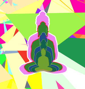 Surendra  -overlapping Buddha In 5 images