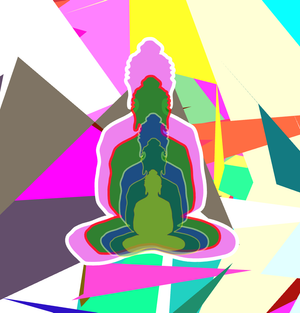 Fork of Fork of Fork of Fork of Fork of Fork of Buddha in colors -overlapping Buddha