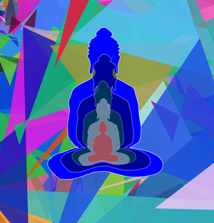 Fork of Fork of Fork of Fork of Fork of Buddha in colors -overlapping Buddha