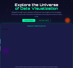 Space Theme Landing Page Idea
