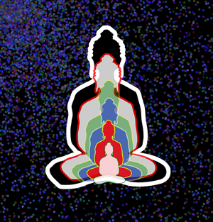 Fork of Fork of Fork of Fork of Fork of Buddha in colors -overlapping Buddha