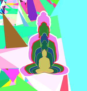 Fork of Fork of Fork of Fork of Fork of Fork of Buddha in colors -overlapping Buddha