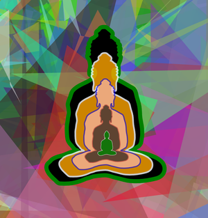 Fork of Fork of Fork of Fork of Fork of Buddha in colors -overlapping Buddha