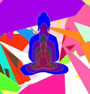 Fork of Fork of Fork of Fork of Buddha in colors -overlapping Buddha