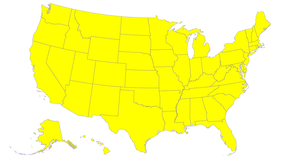 USA Country Map with Topojson data