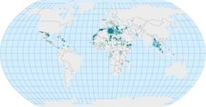Missing migrants on map