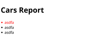 HTML CAR REPORT