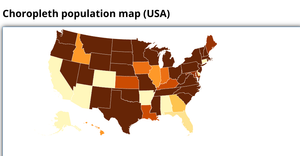 Choropleth population map