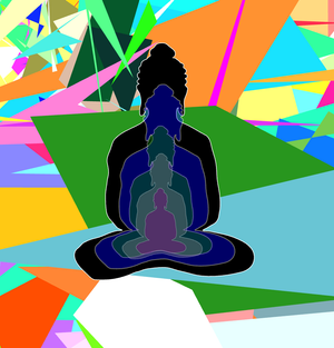 Fork of Fork of Fork of Fork of Buddha in colors -overlapping Buddha