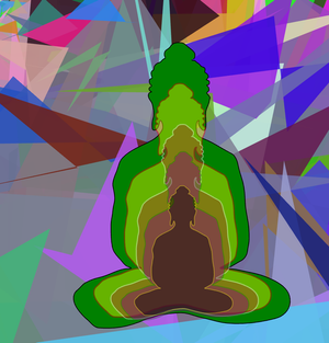 Fork of Fork of Fork of Fork of Fork of Buddha in colors -overlapping Buddha
