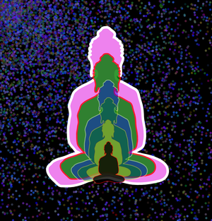 Fork of Fork of Fork of Fork of Fork of Fork of Buddha in colors -overlapping Buddha