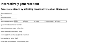 SVG text experiment - Generative poetry