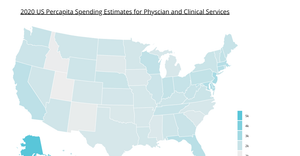 US Physician & clinical services per capita spending Estimates 2020
