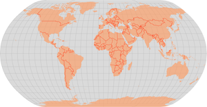 world map w/ country names