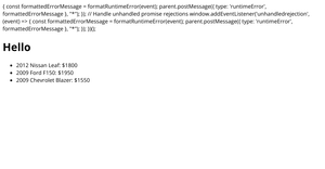 HTML Cars Reports