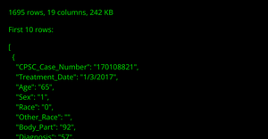 Data Table Summary