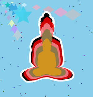 Fork of Fork of Fork of Fork of Fork of Buddha in colors -overlapping Buddha