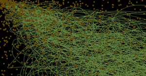 Fork of Fork of  Cool Art : generated line data with d3      line generator api  : circle on path