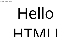 Fork of HTML Starter