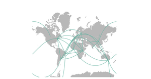 Flow chart for the spread of COVID-19 across the world