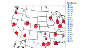 NBA Teams Mapping