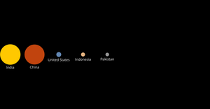 top 5 country of population