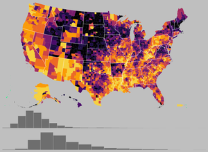 Choropleth with Multidimensional Filtering