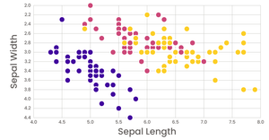 dv.25 - scatter plot: sepals