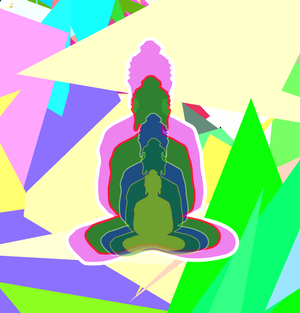 Surendra  -overlapping Buddha In 5 images