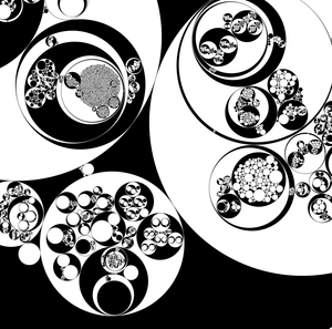 Black & White Nested Circles