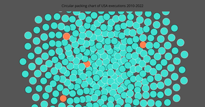 Circular packing chart of USA executions 2010-2022