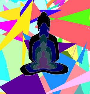 Fork of Fork of Fork of Fork of Buddha in colors -overlapping Buddha